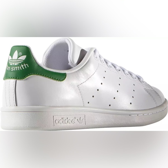 Adidas White & Green Originals Stan Smith Sneakers - Picture 4 of 10